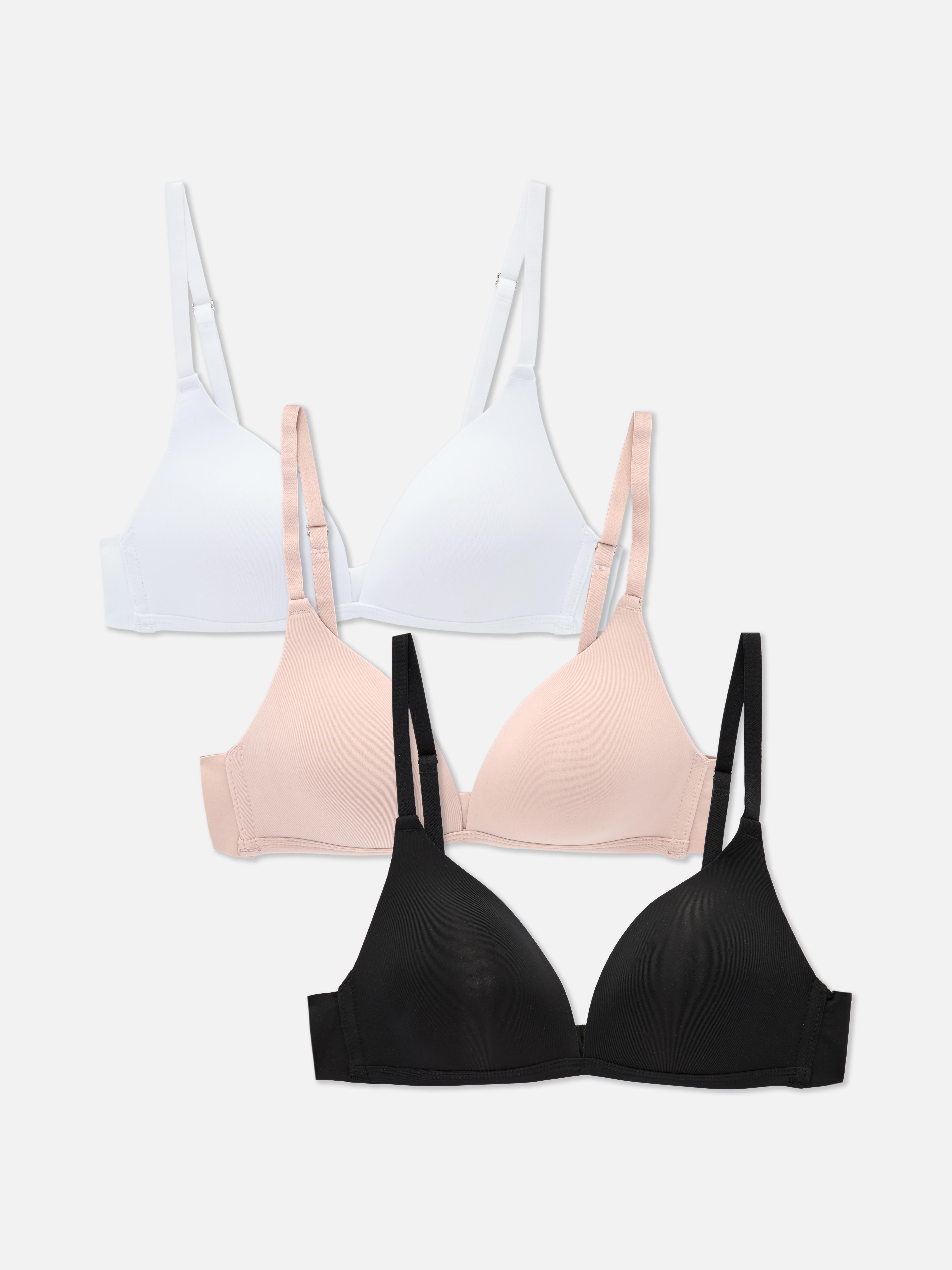 3-Pack Microfiber Wireless Bras