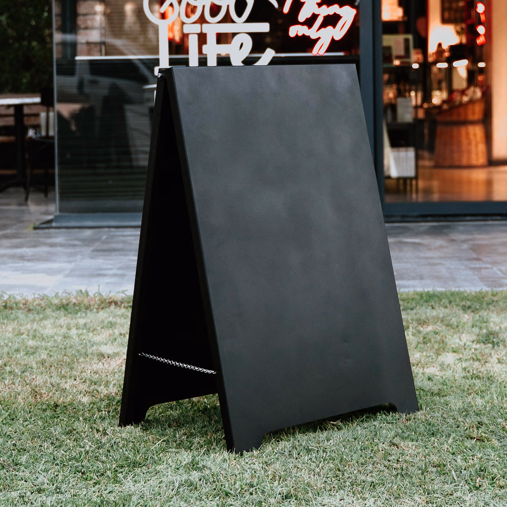 Hayes | Modern Metal A-Frame Sidewalk Sign, Restaurant, Wedding Display, Signboard, Metal Sandwich Board