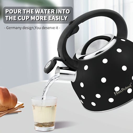 NNETM Whistling Tea Kettle Stainless Steel Stovetop (2.5L)