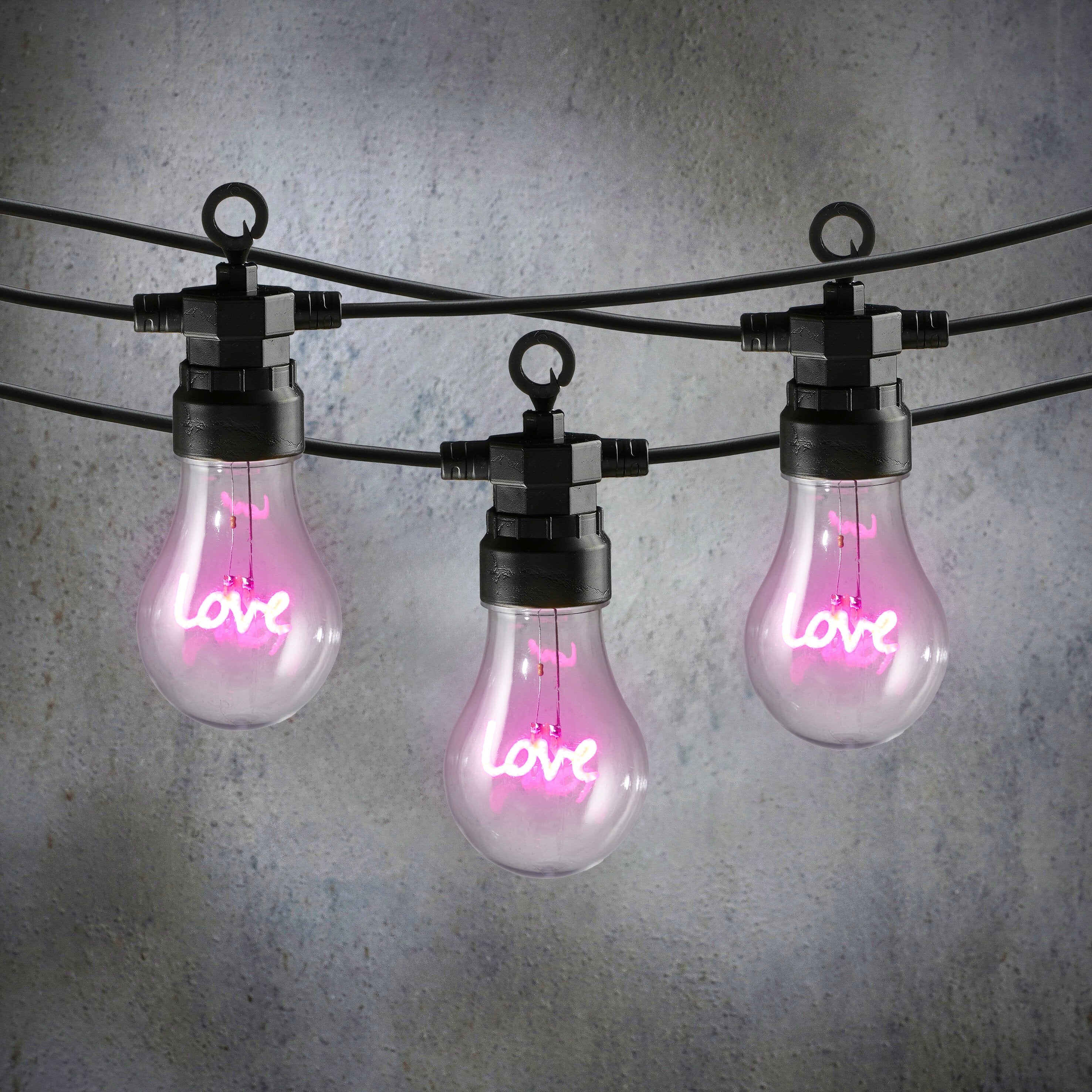 Luca Lighting Love LED Lichtsnoer Buiten - L450 cm - Roze