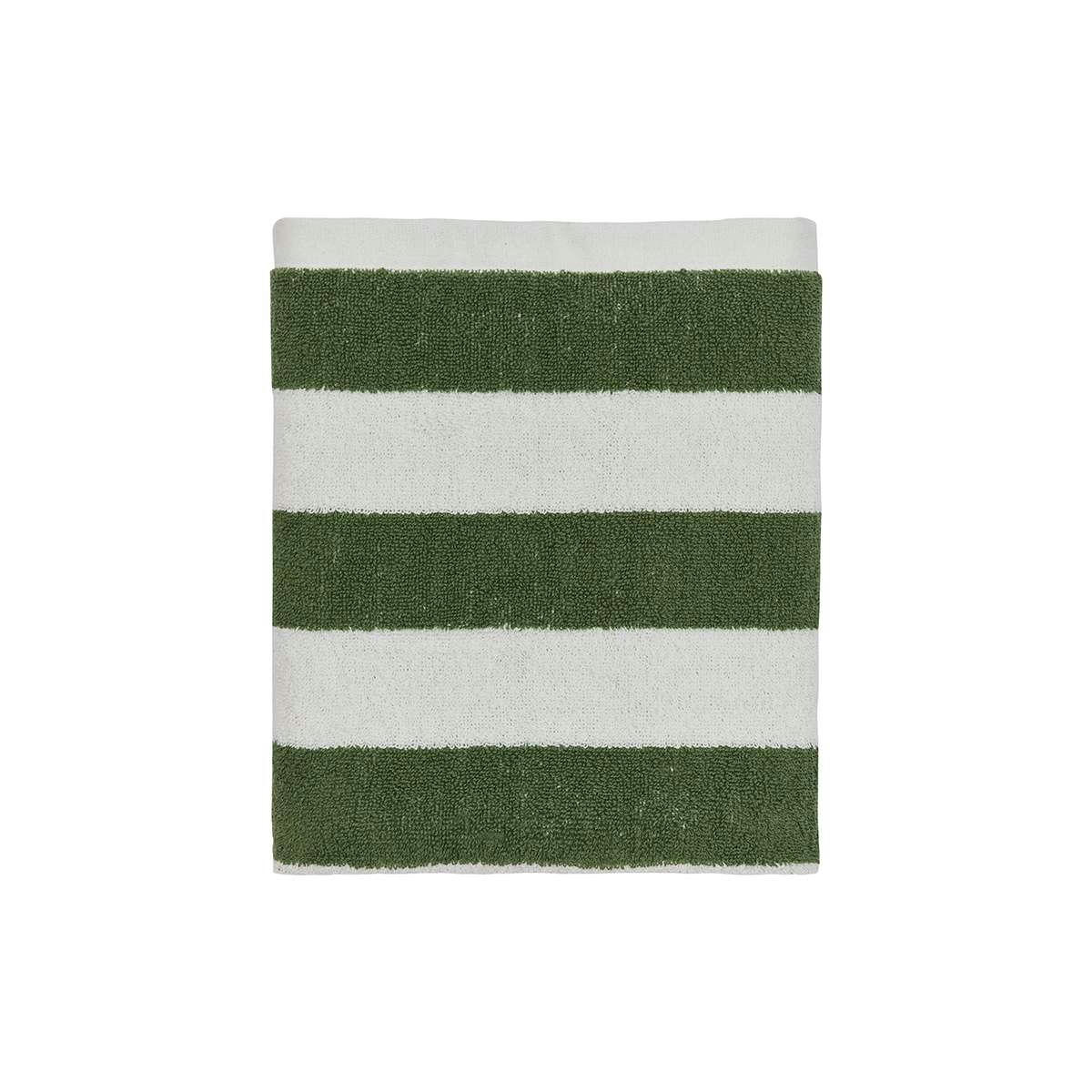 RAITA - Serviette de bain vert en coton organique H100x50cm