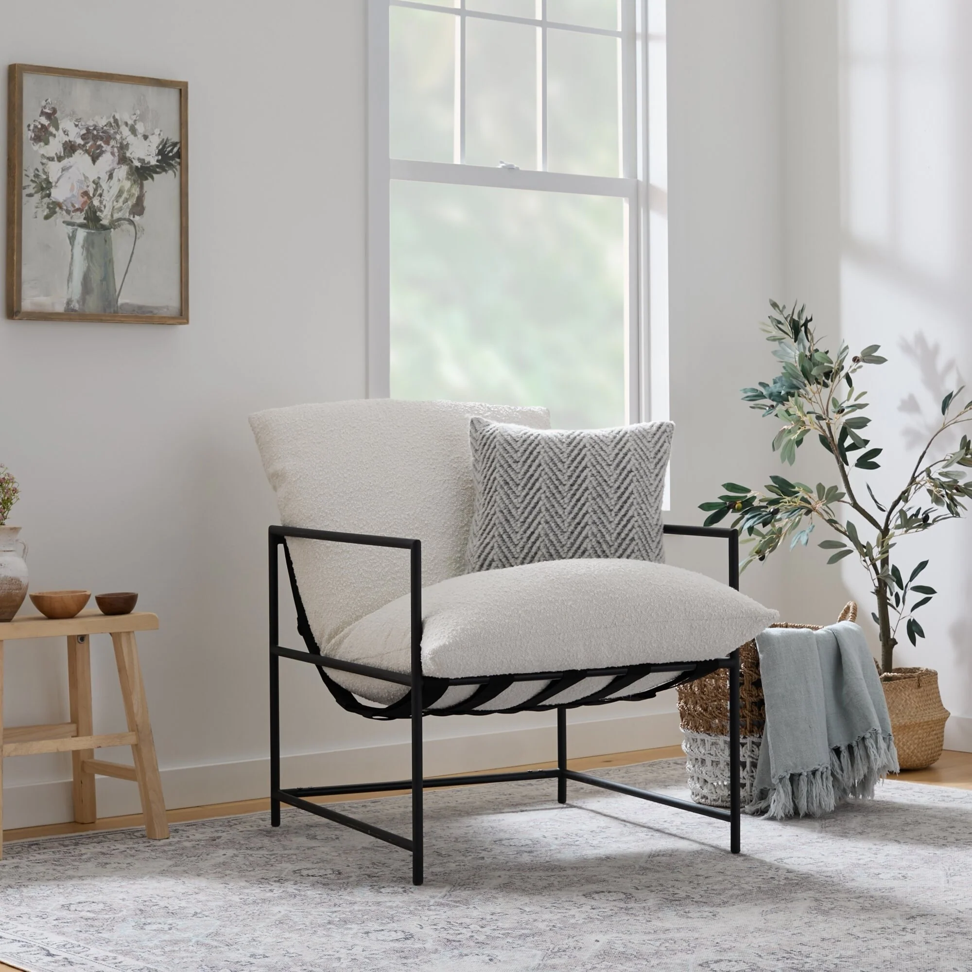 Brookside Enya Metal Frame Sling Chair