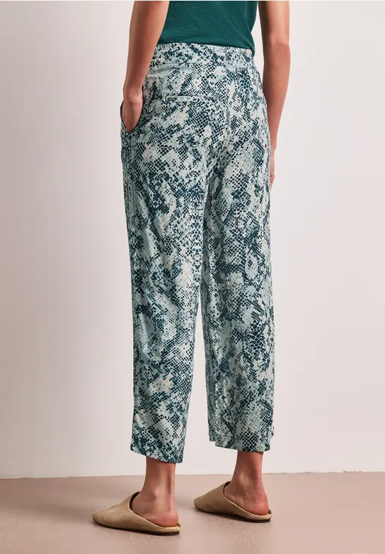 Snake Print Wide Leg Hose