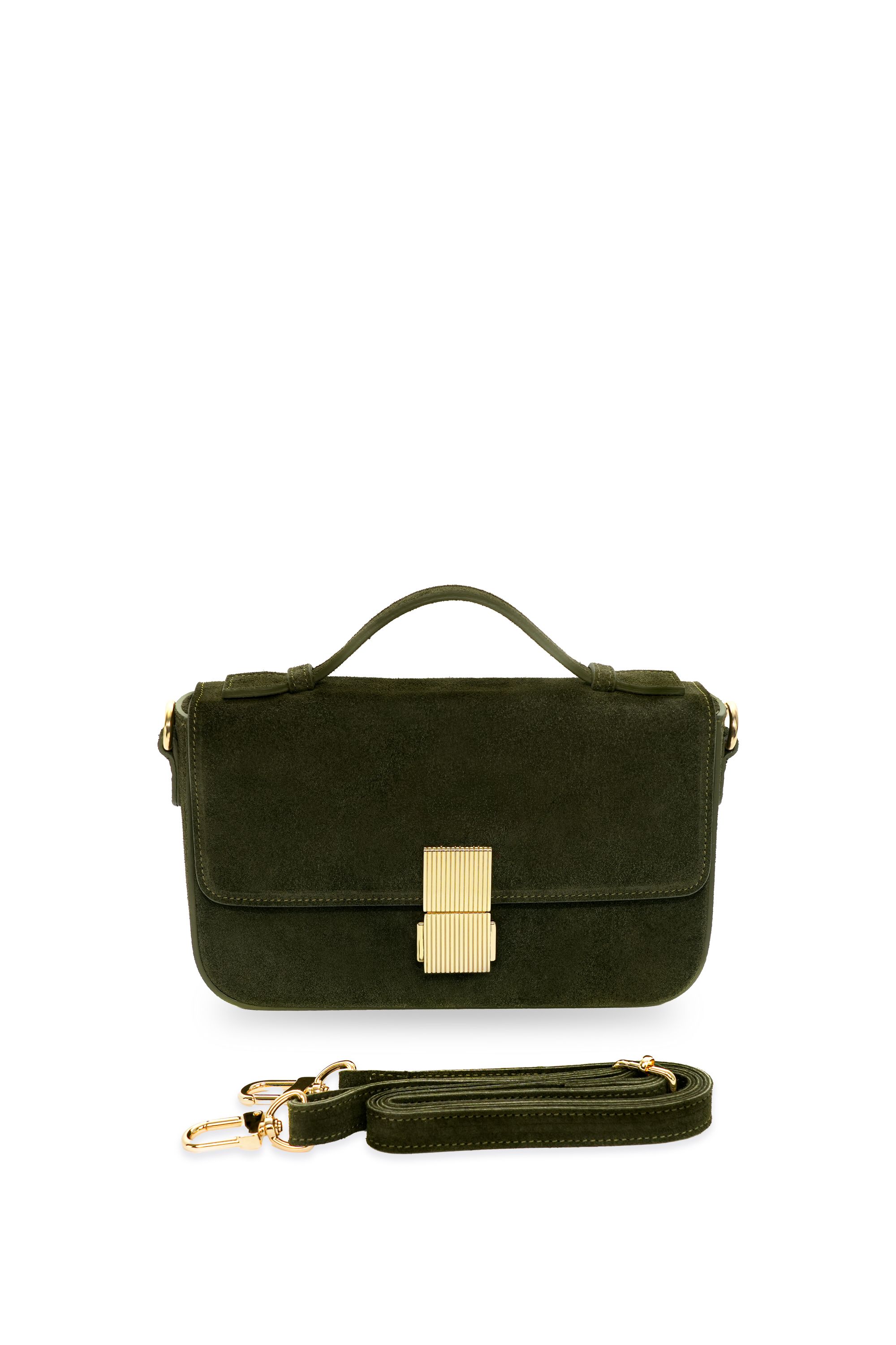 Apatchy London The Flora Suede Top Handle Bag