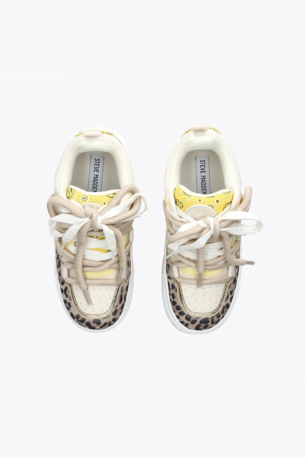 STEVE MADDEN Brouhaha Beige' Fabric Trainers