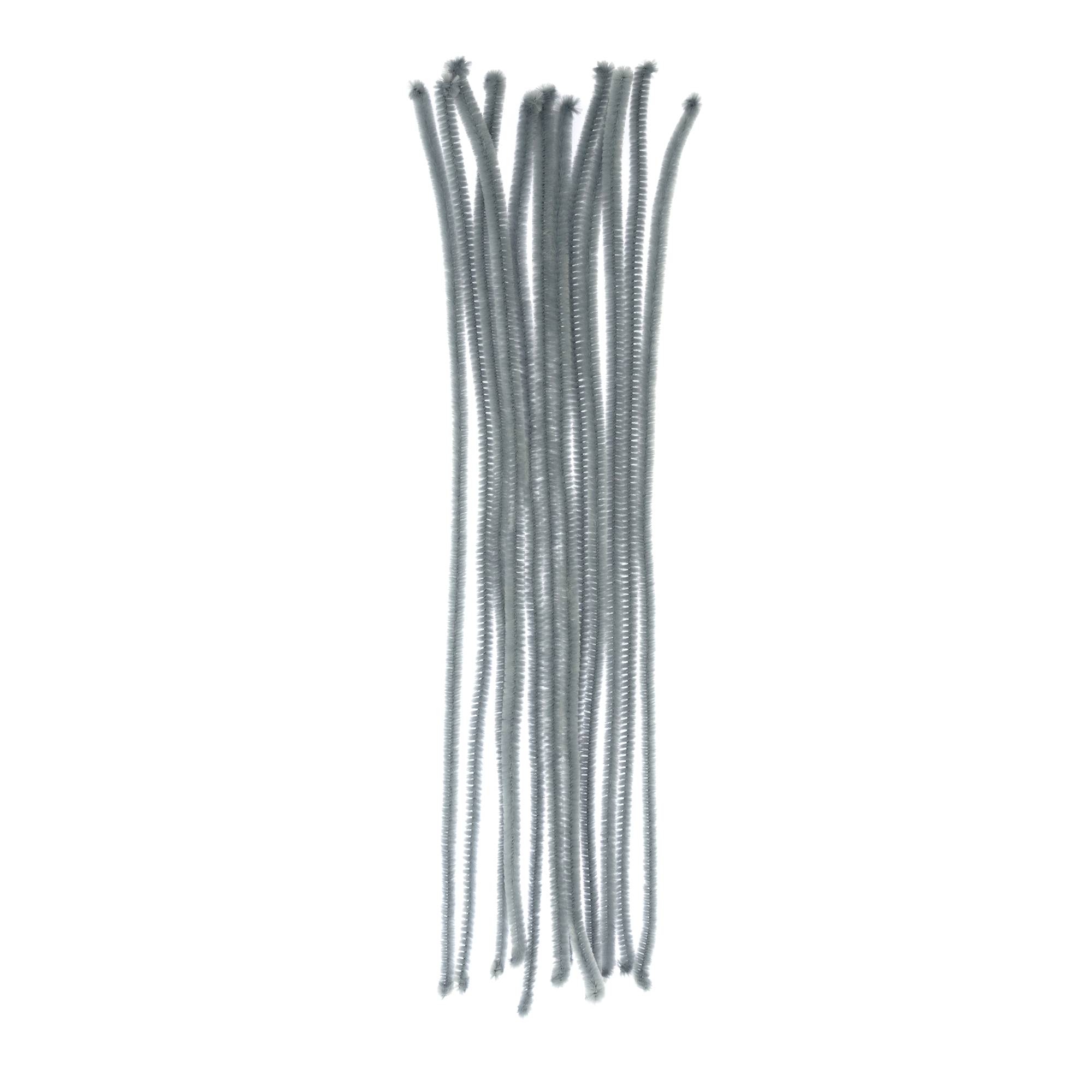 Grey Pipe Cleaners 12 Pack