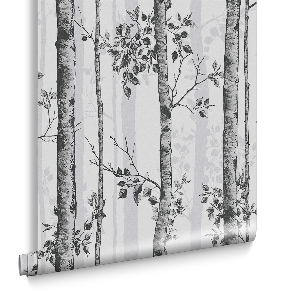 Graham & Brown Vliesbehang - Albero - Zwart/Wit - 10mx52cm