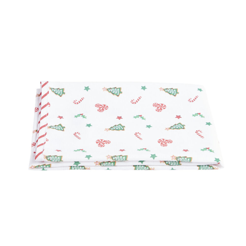 Torchon Disney Mickey rectangulaire blanc et rouge 50x70cm