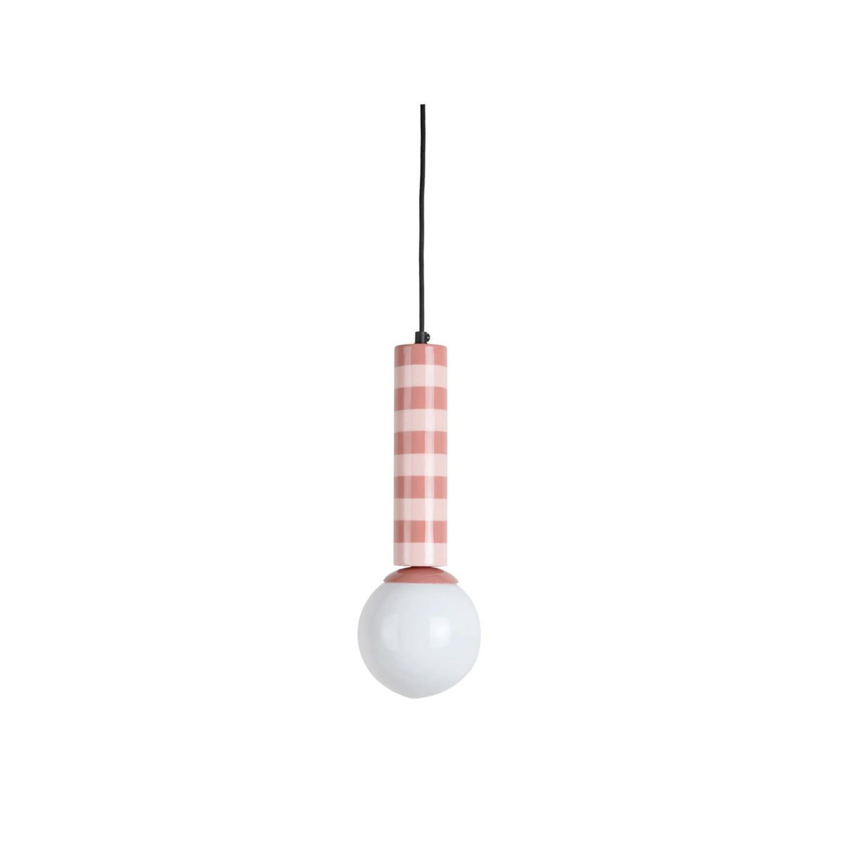 Leitmotiv hanglamp Rayado - roze - 12x12x38cm