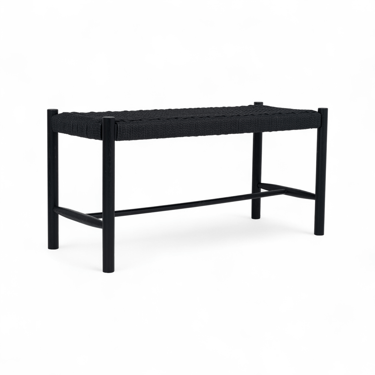 Furnhouse bankje Shine - Zwart - Papiergaren - 36x90x45