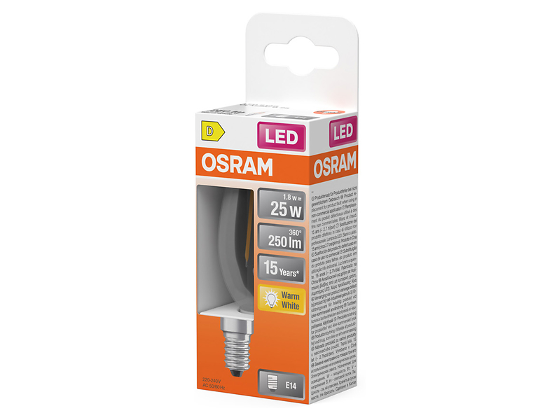 Żarówka LED E14 świeczka z ciepłą barwą światła