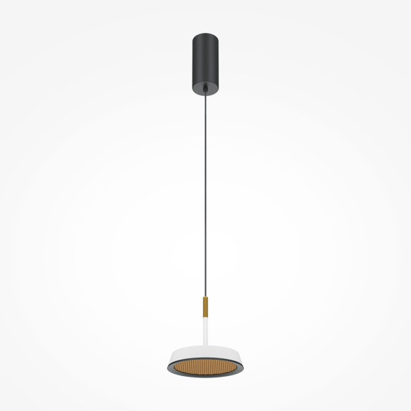 Lampa wisząca El biało-czarna-złota LED 1x12W Ciepła biel 800lm Maytoni