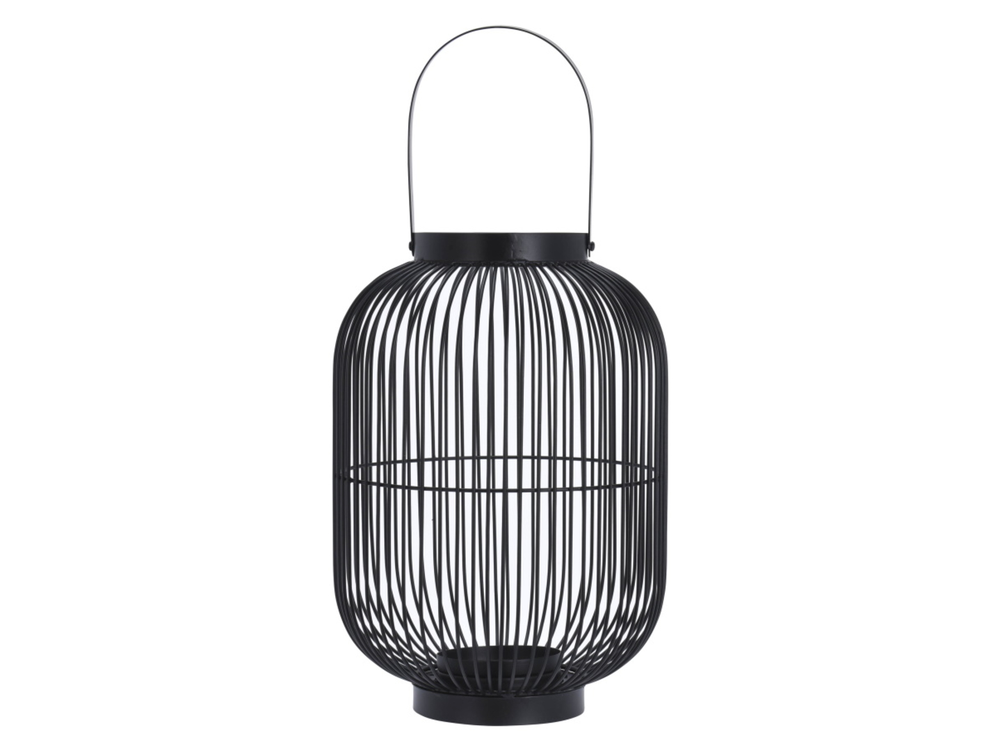 Latarenka metalowa 34 cm czarna