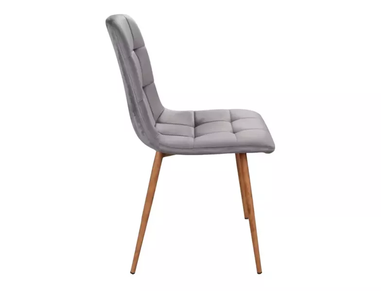 Krzesło tapicerowane MILA D VELVET szare