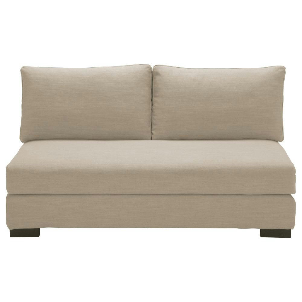 Terence - Chauffeuse pour canapé modulable 2 places beige