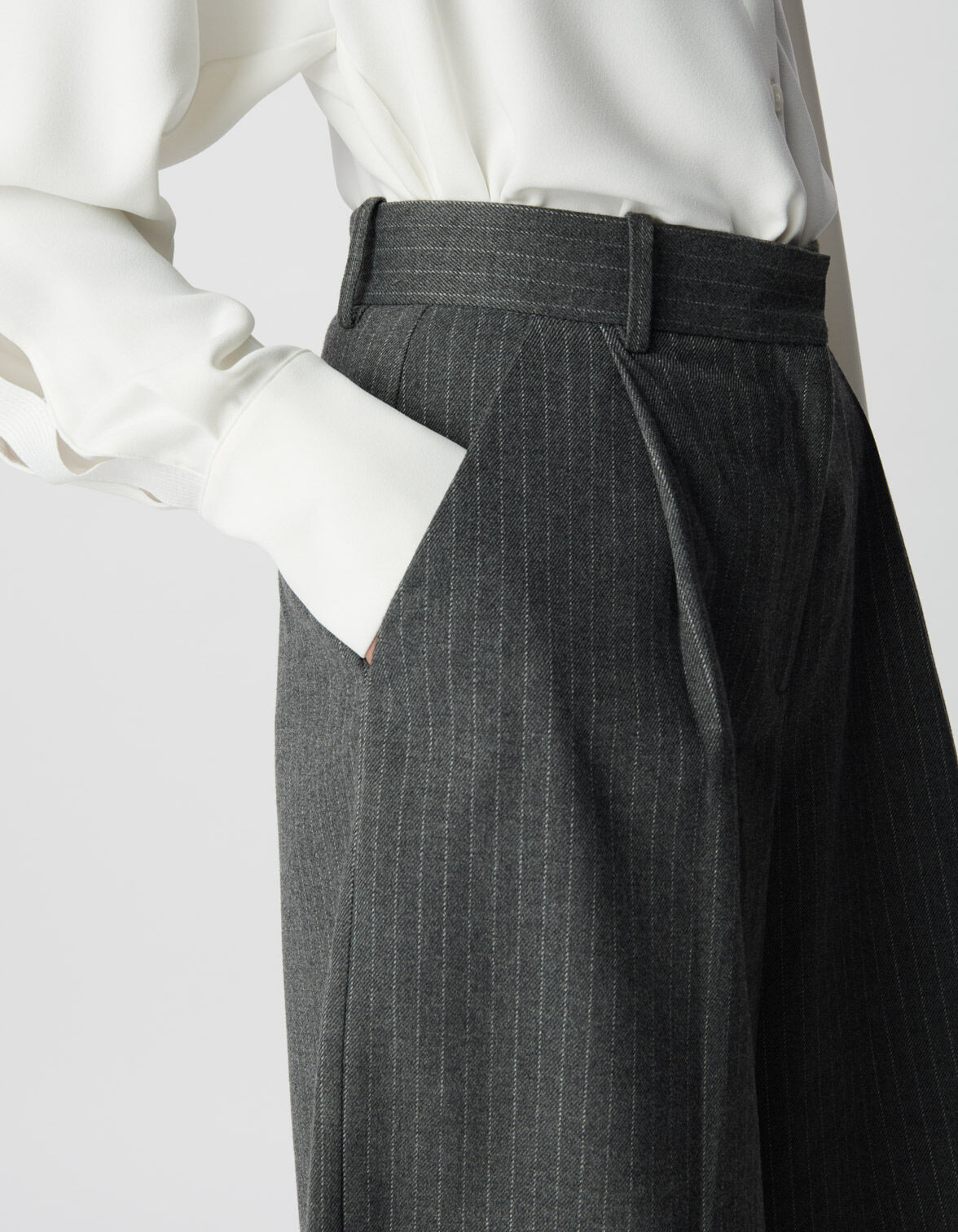 Bermuda de costume gris rayures tennis Femme