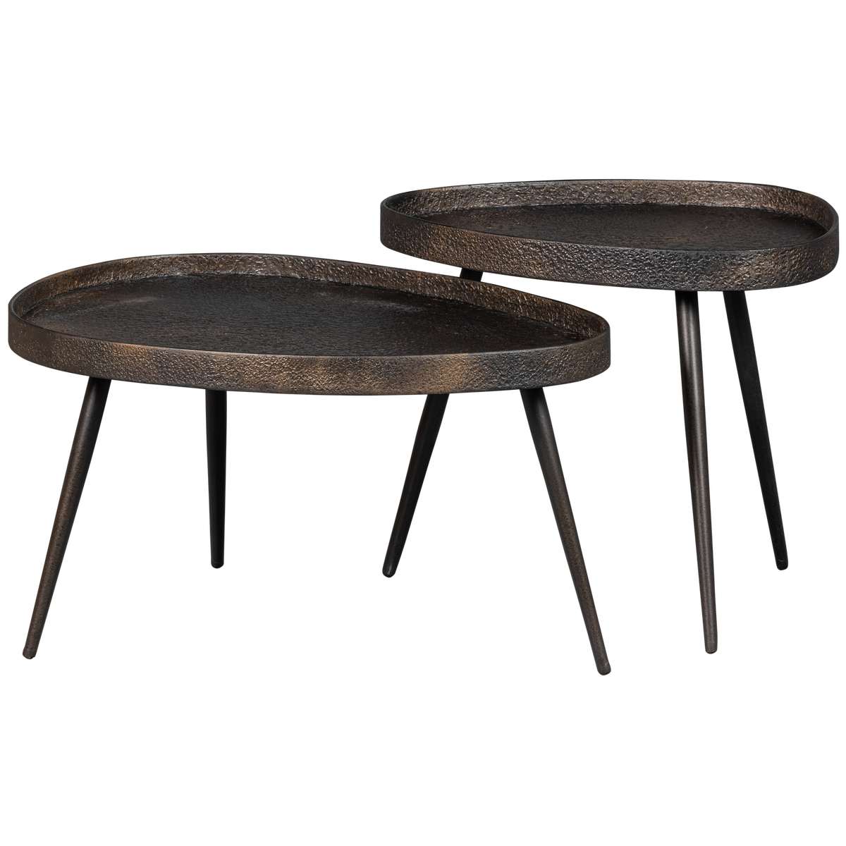 WOOOD bijzettafel Crude - Zink - Antique Bronze - 39x71x52