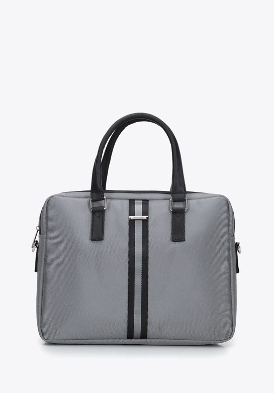 Męska torba na laptopa 15,6” z tasiemką szara