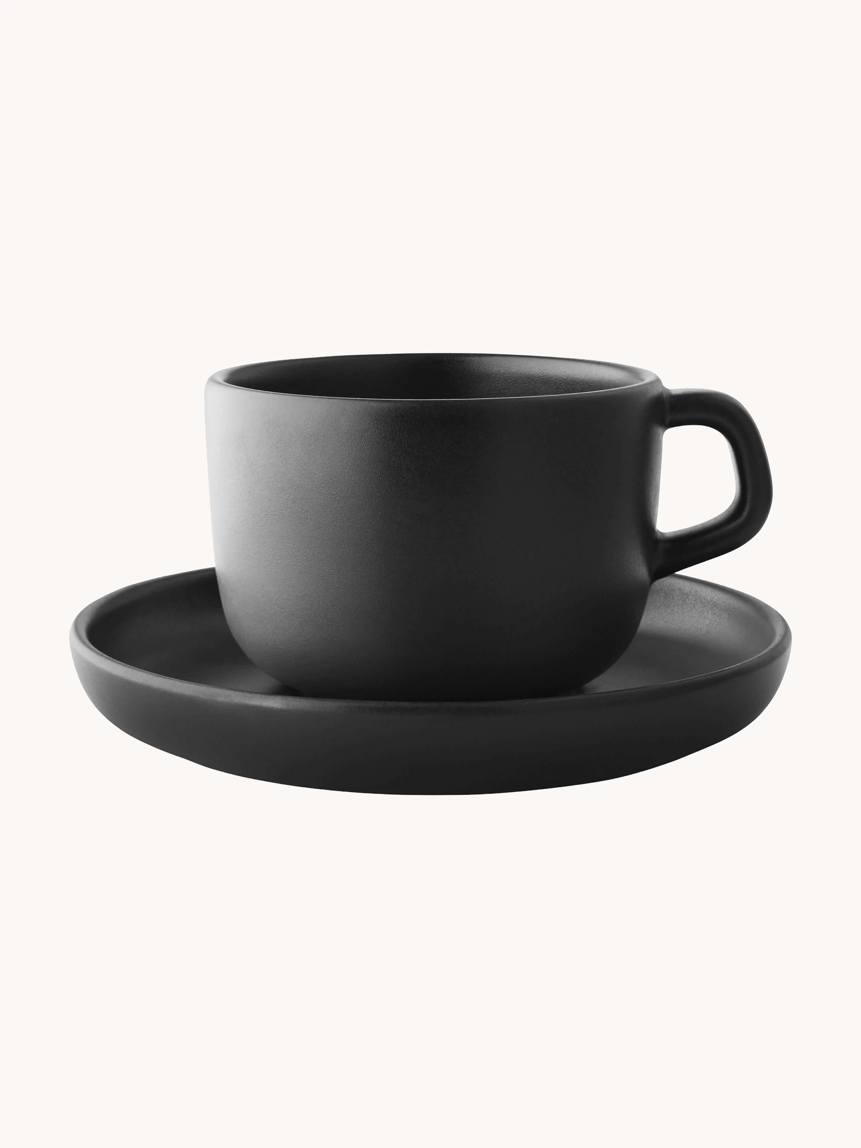 Kaffeetassen Nordic Kitchen mit Untertassen, 4er-Set