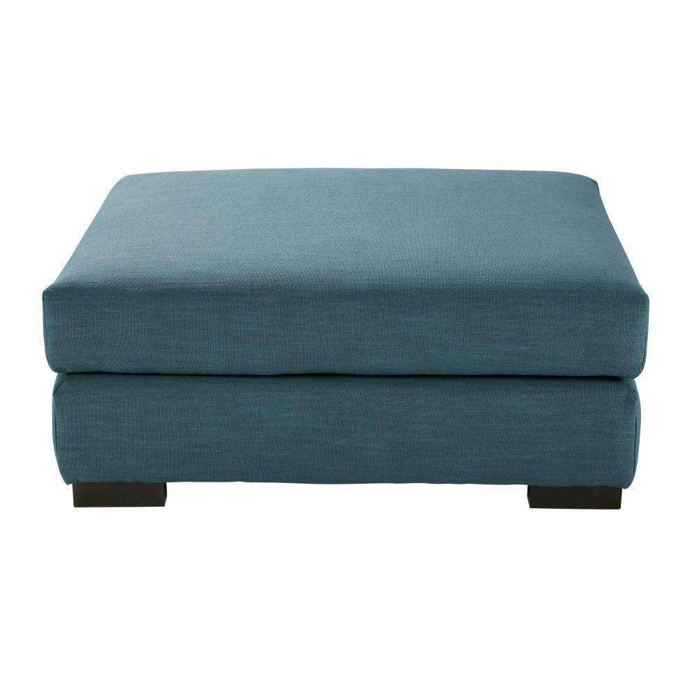 Terence - Pouf pour canapé modulable bleu pétrole