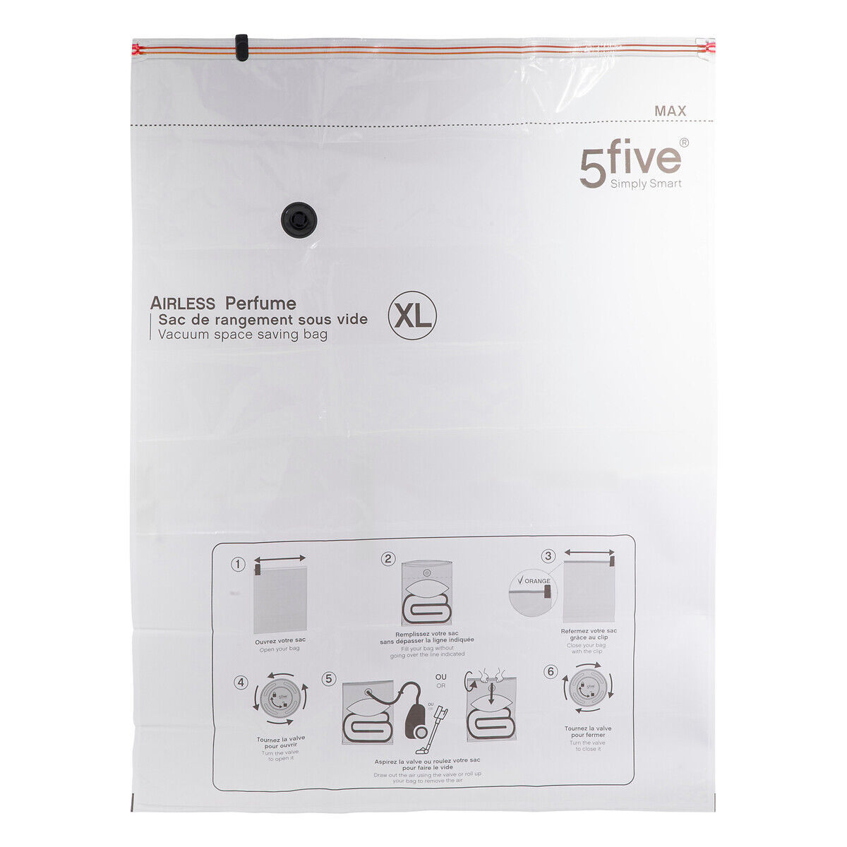 Saco para arrumação vácuo baunilha AIR FLAT 120x90cm