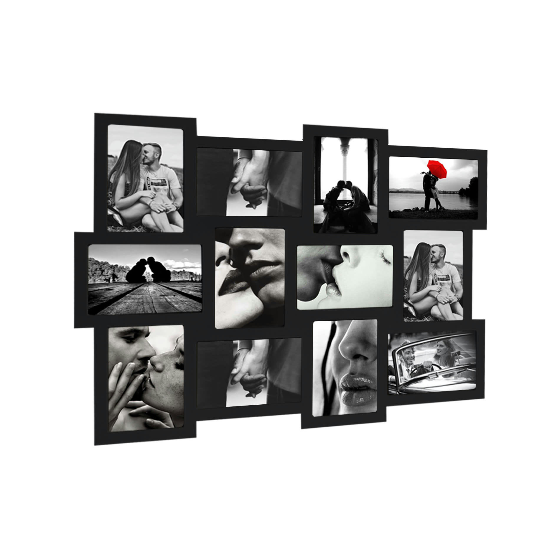 BEST MOMENTS - Pêle-mêle pour 12 photos de taille 10x15 en mdf noir
