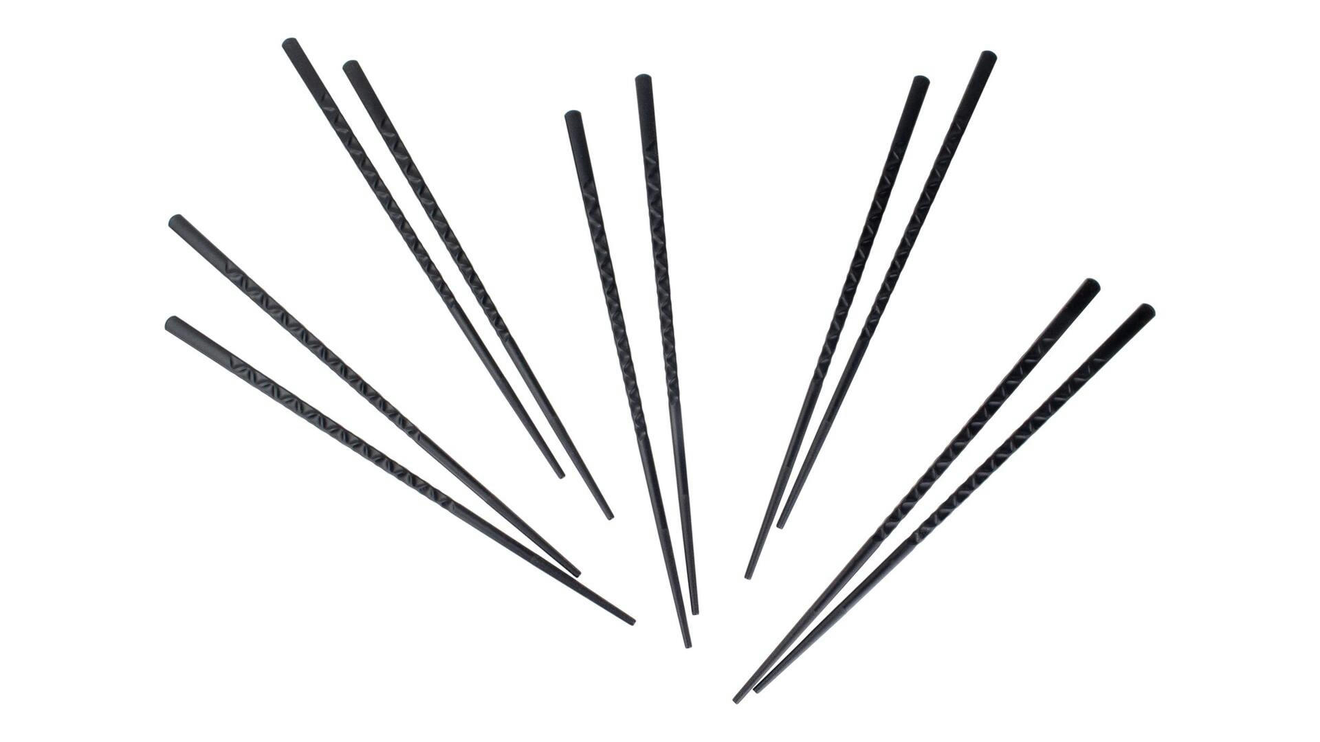 CANVAS Black Alloy Chopsticks, Sustainable, Microwave & Dishwasher Safe, Serves 5, 10-pc