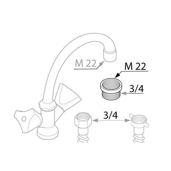 Reduzierstück, Messing