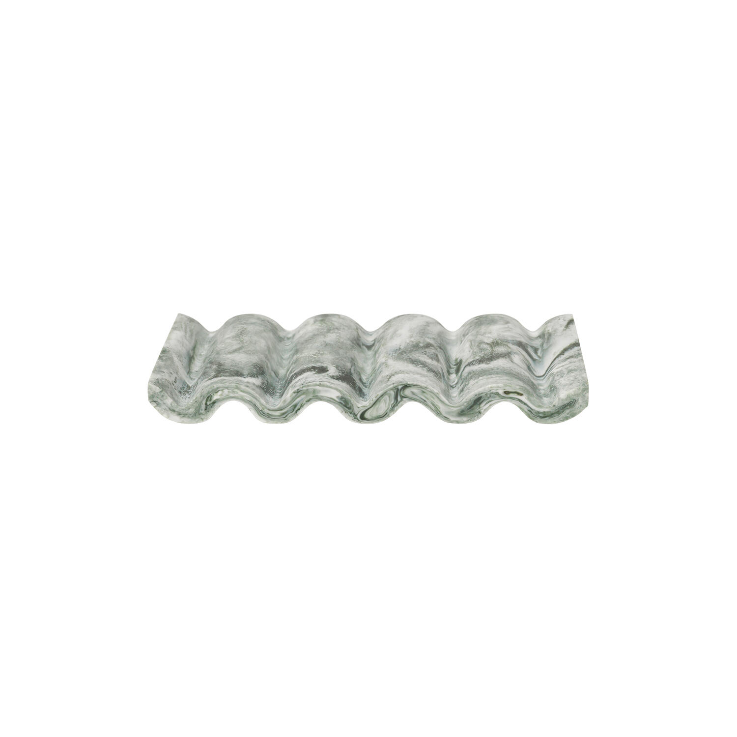 Mist Soap Dish, emerald off-white