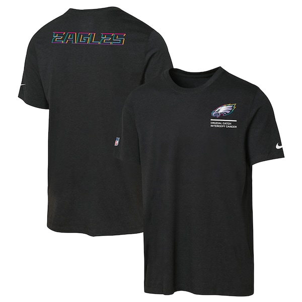 Philadelphia Eagles Nike Youth 2025 NFL Crucial Catch Tri-Blend Dri-FIT T-Shirt - Black