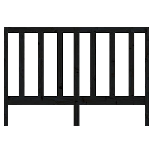 NNEVL Bed Headboard Black 141x4x100 cm Solid Wood Pine