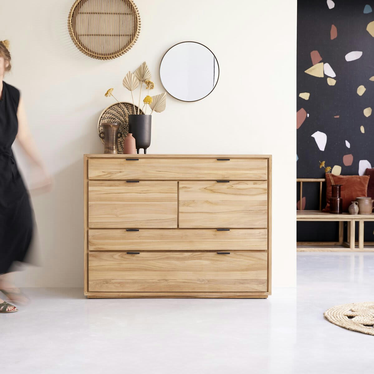 SENSON - Commode en teck massif