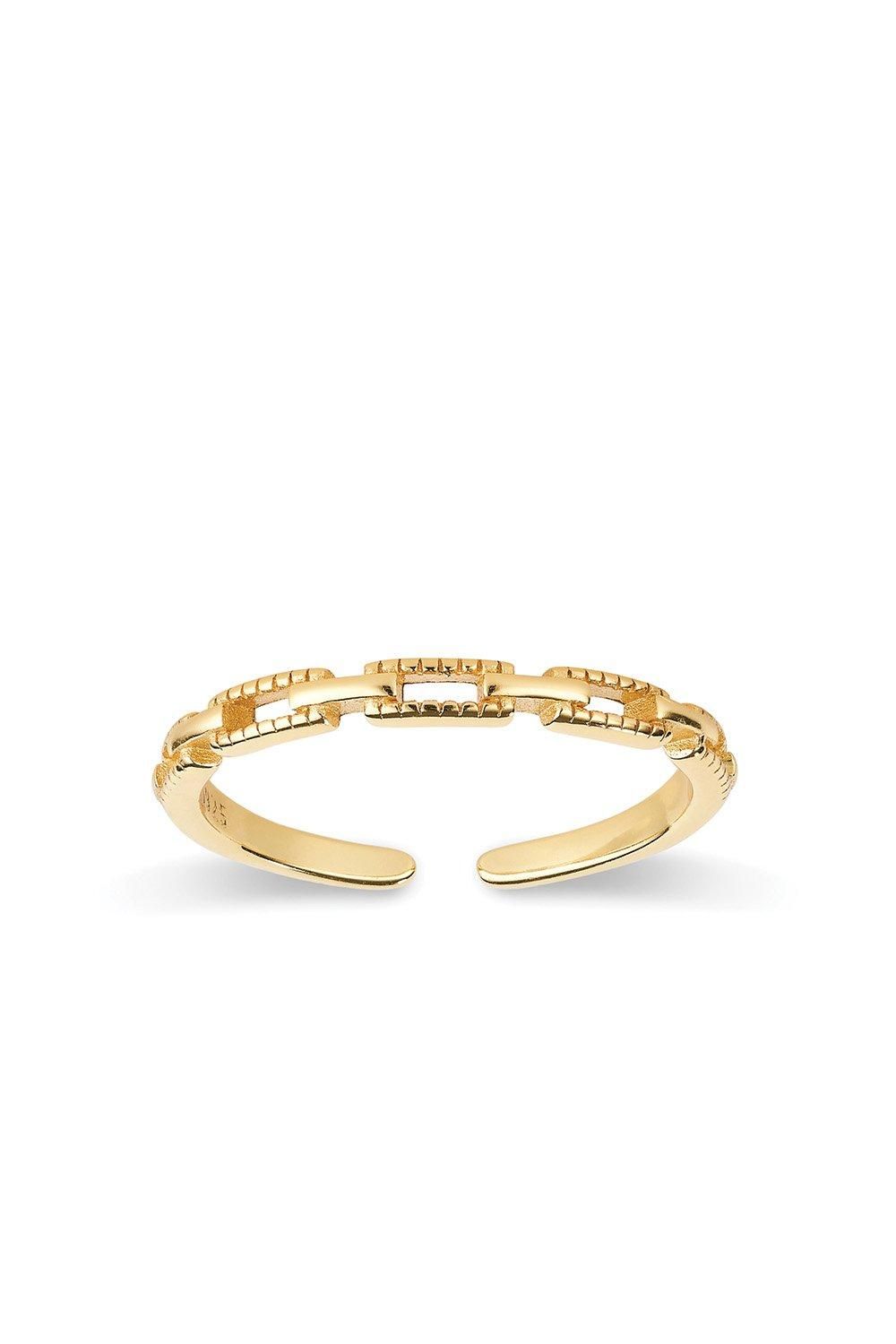 Elk & Bloom 18K Gold Chain Link Stacking Ring