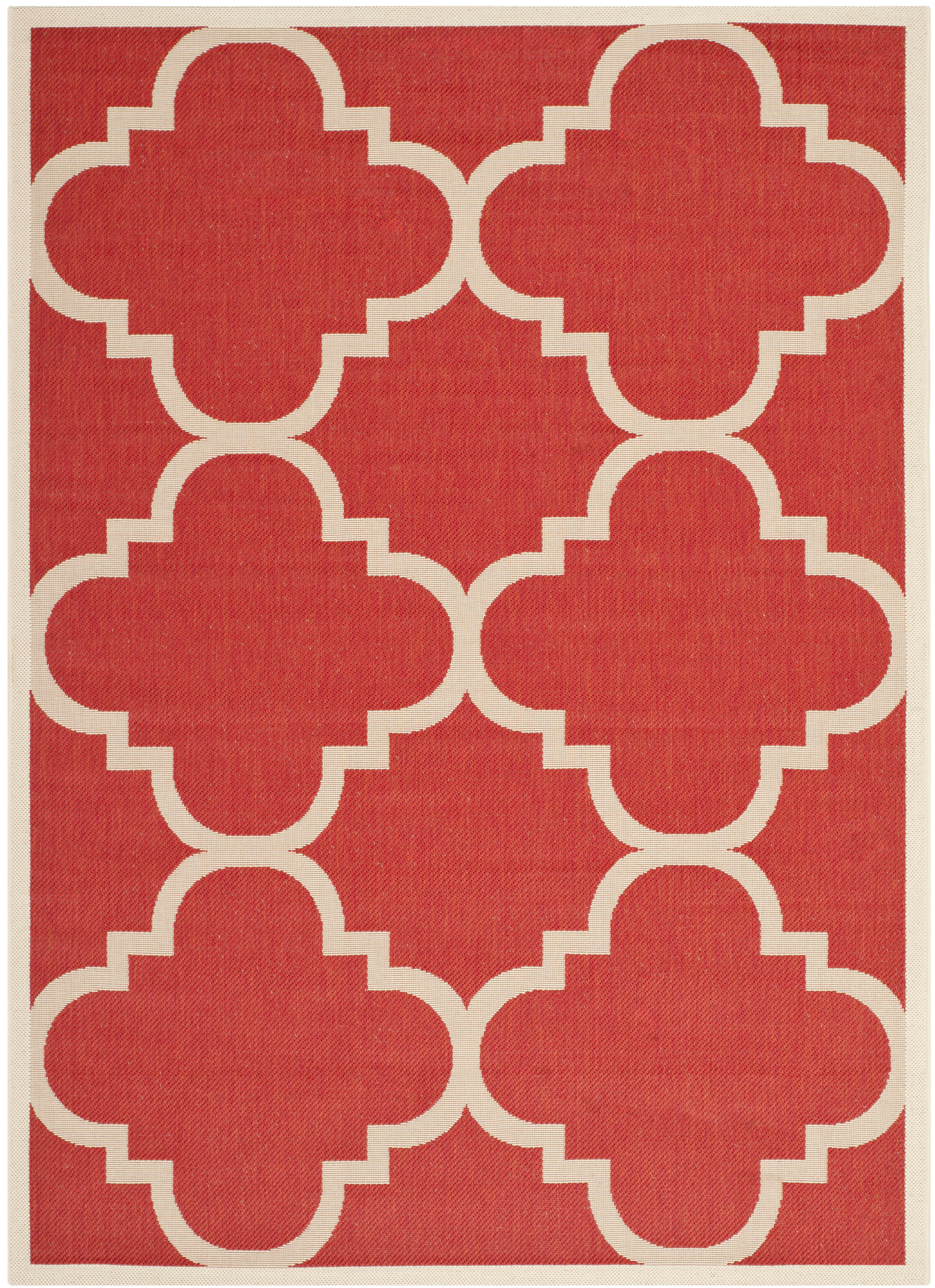 COURTYARD - Tapis interieur & exterieur en rouge, 160 x 231 cm