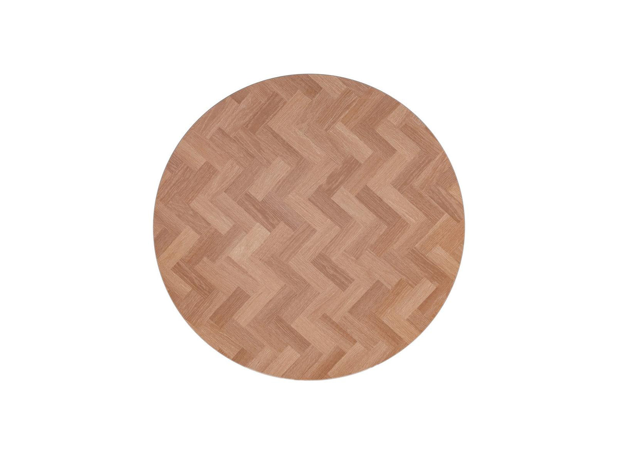 MaximaVida rond tafelblad Copenhagen 75 cm - HPL fishbone look