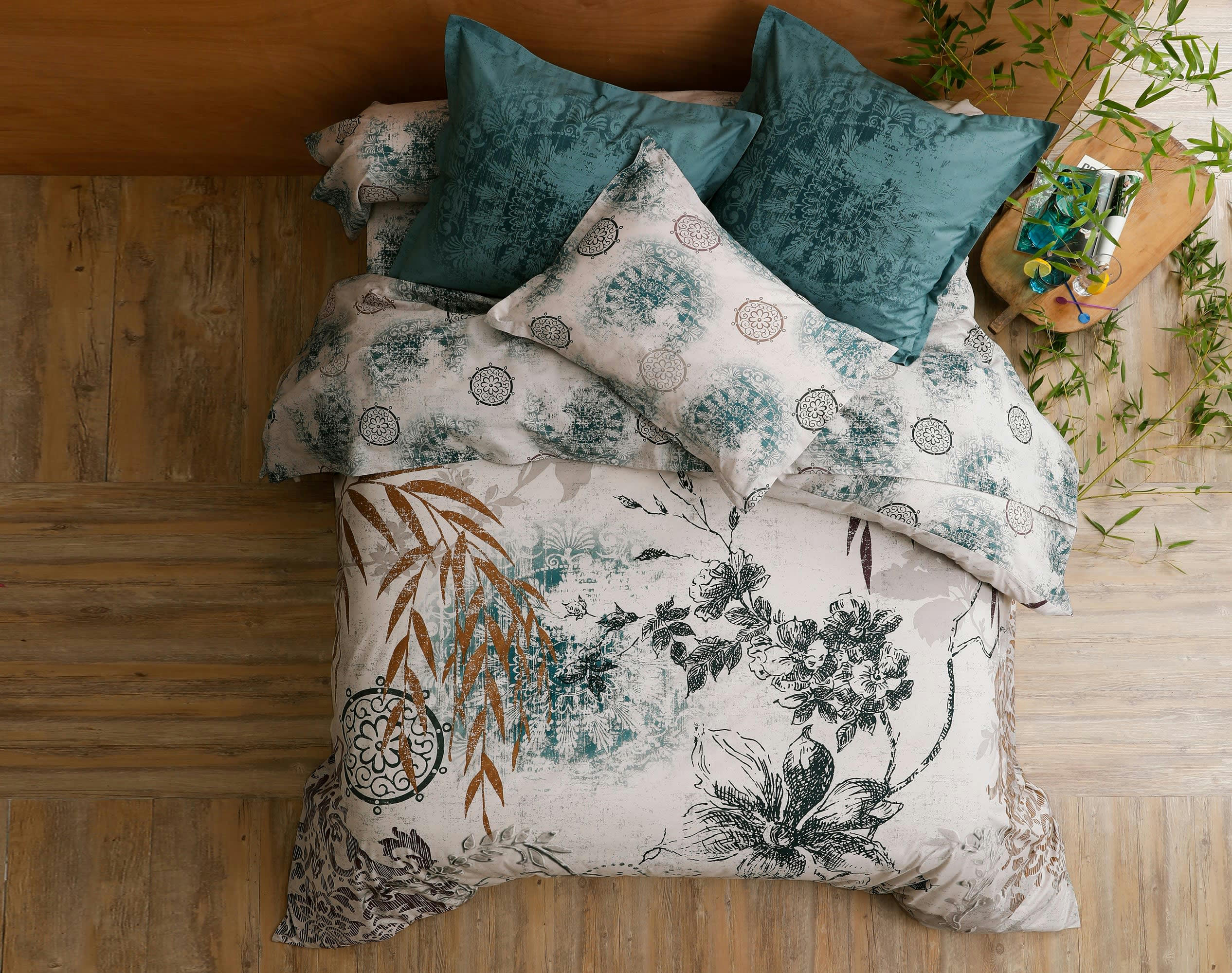 KYOTO - Housse de couette 240x220 en percale de coton  multicolore