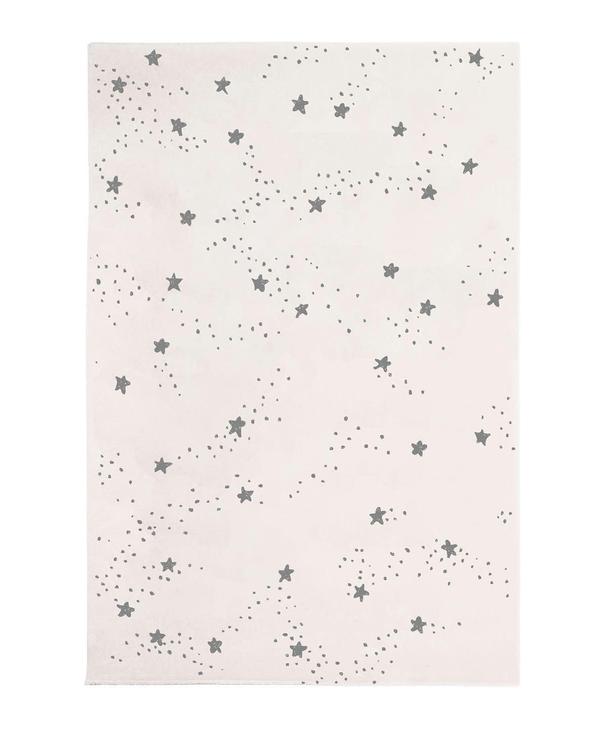 STARS - Tapis enfant constellation d'etoiles gris 80x150, OEKO-TEX®
