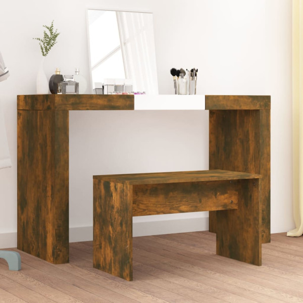 VidaXL taboret do toaletki BrązMateriał drewnopochodny