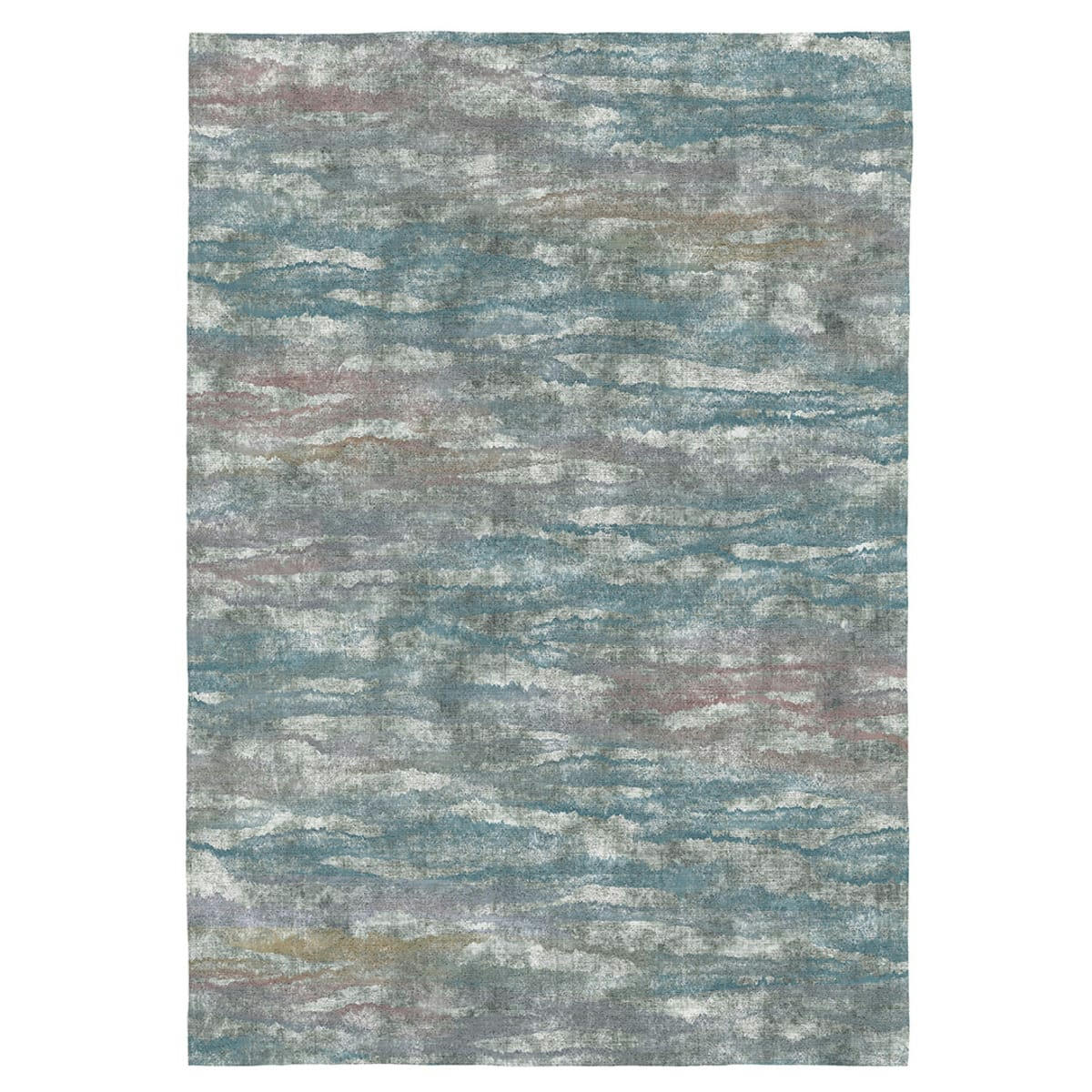 ARUSA - Tapis décoratif style moderne en coton impression digital 160x230 cm