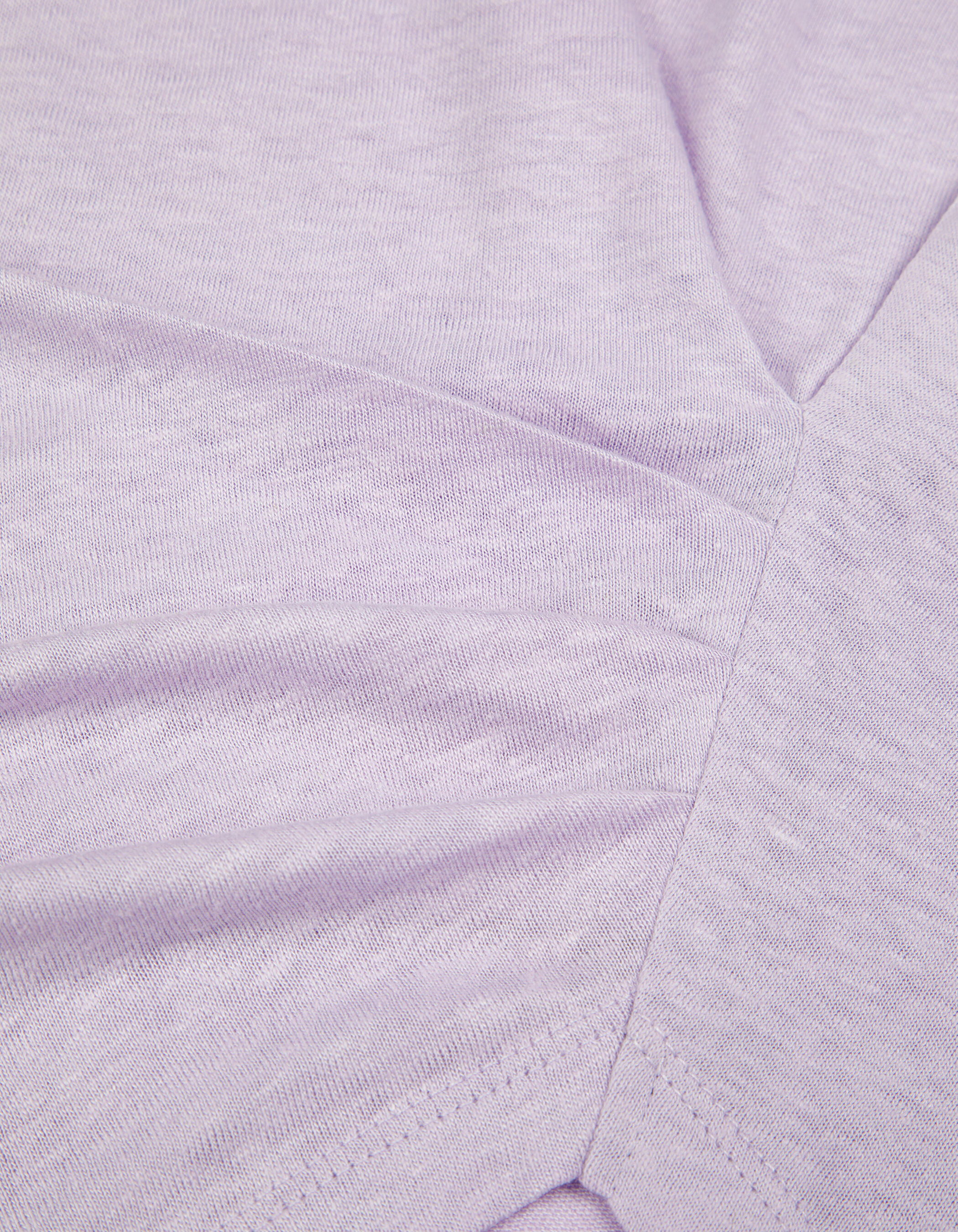Tee-shirt lilas asymétrique effet drapé Femme