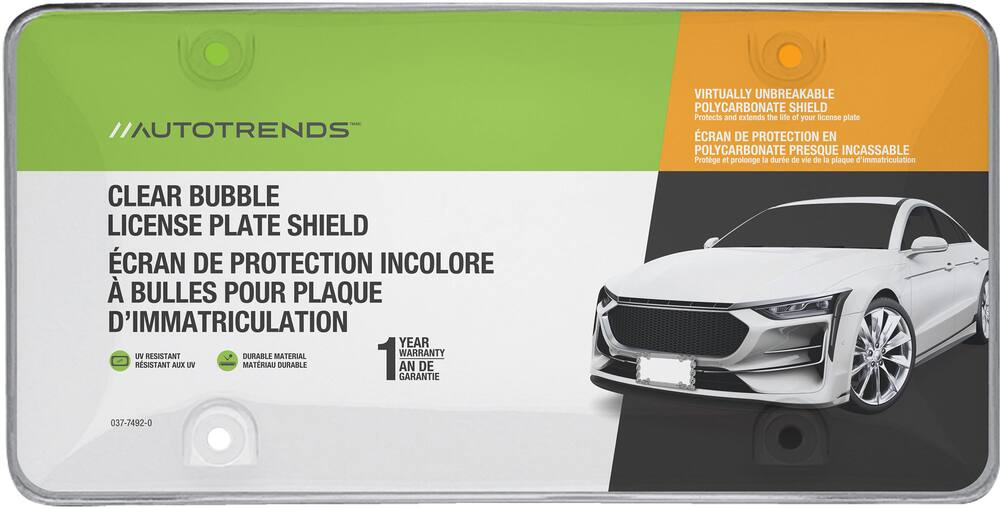 Clear Bubble Shield License Plate Frame