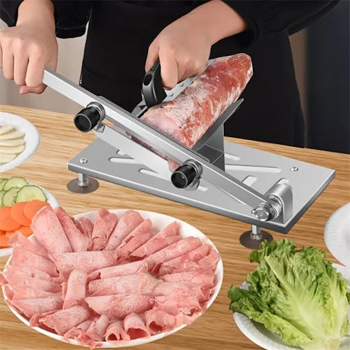 NNETM Precision Kitchen Cutting Tool - Adjustable Thickness Meat, Fruit, and Vegetable Slicer