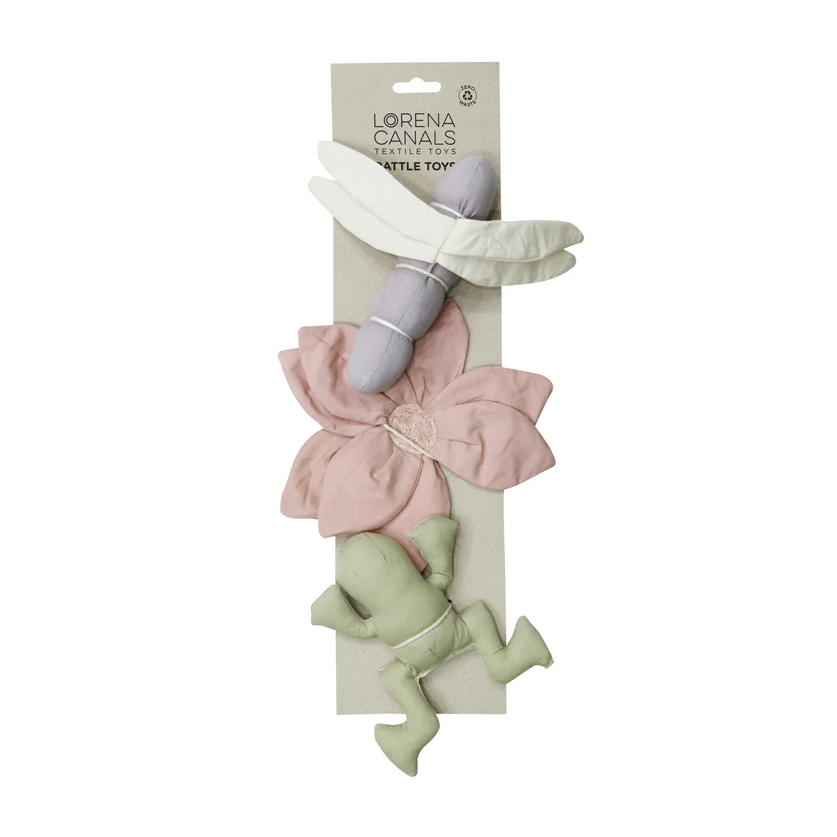 Lorena Canals - Baby Aktivitätsspielzeug, Lily Pond, grün / rose (3er-Set)