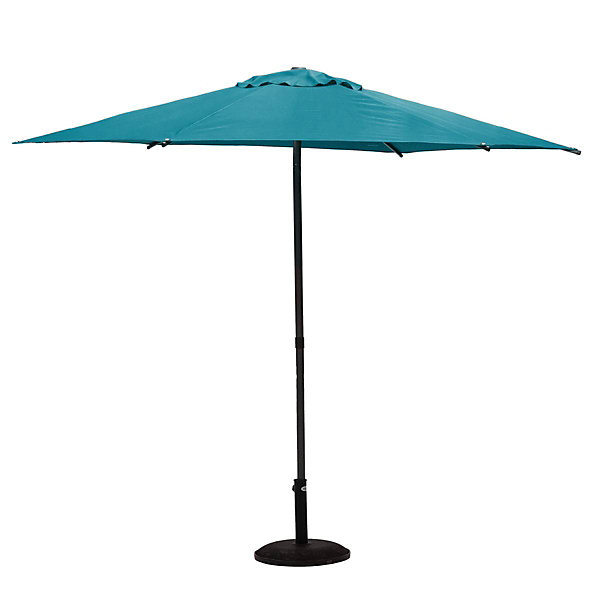 Parasol droit rond Soya Bleu canard - Hespéride