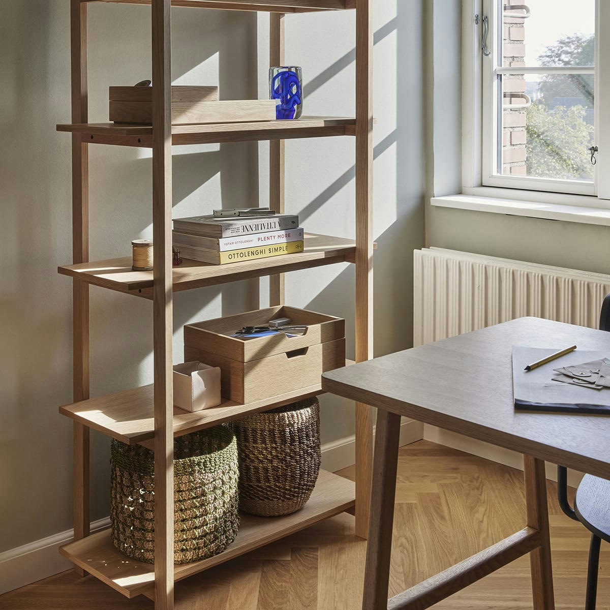 EPOCH - Étagère en placage de chêne et bois de chêne naturel