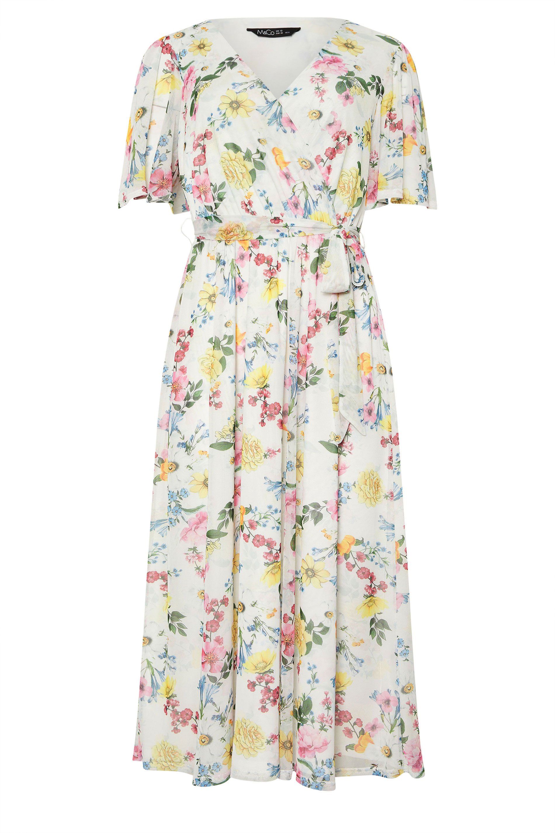 M&Co Printed Wrap Midi Dress