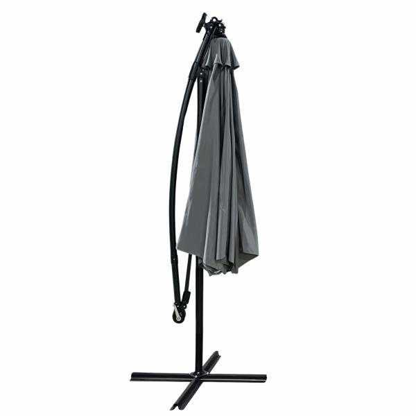 Parasol ogrodowy MILIN jasnoszary LED300x00x45 cm