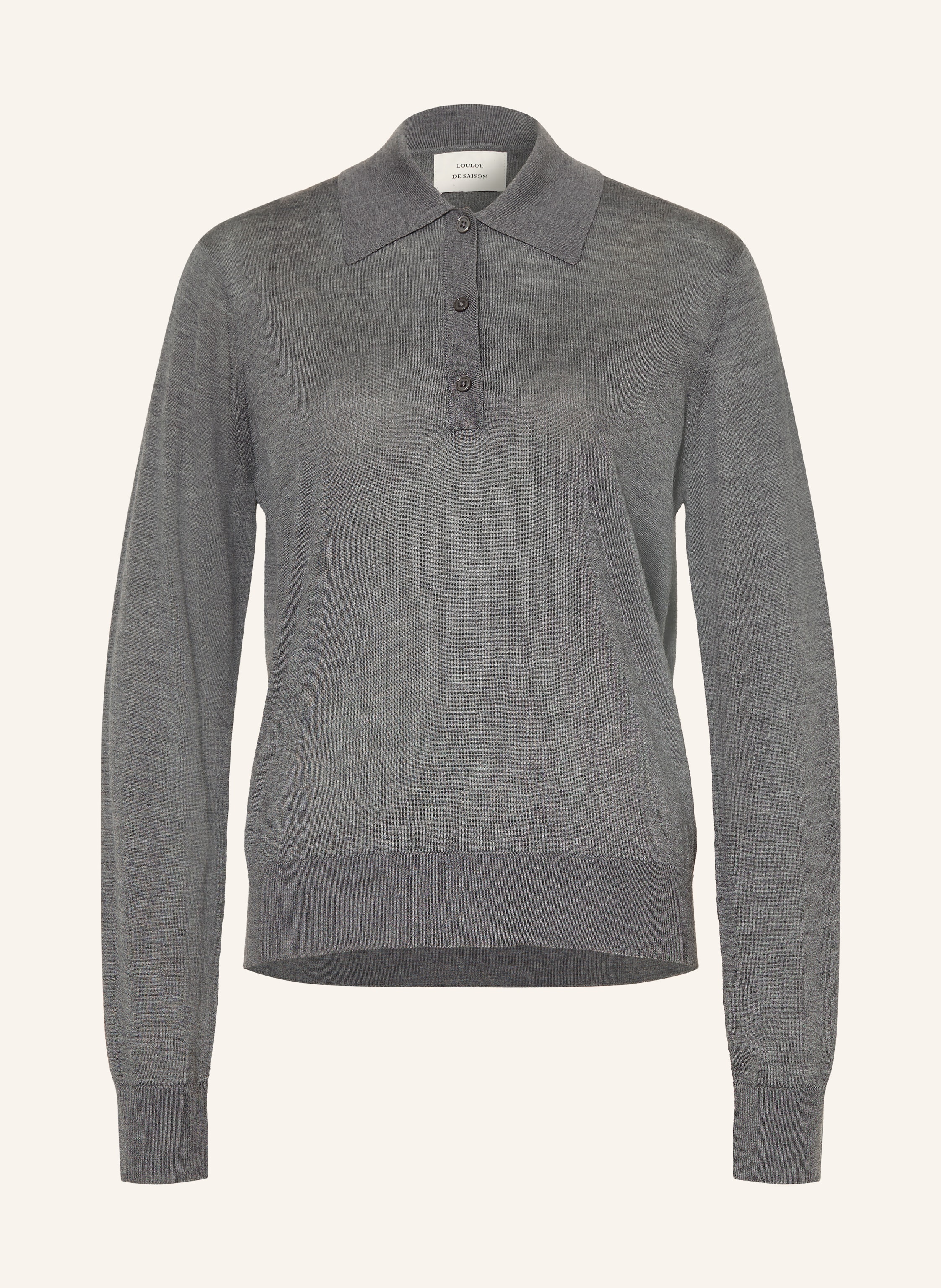 LOULOU DE SAISON Strick-Poloshirt MILES aus Cashmere