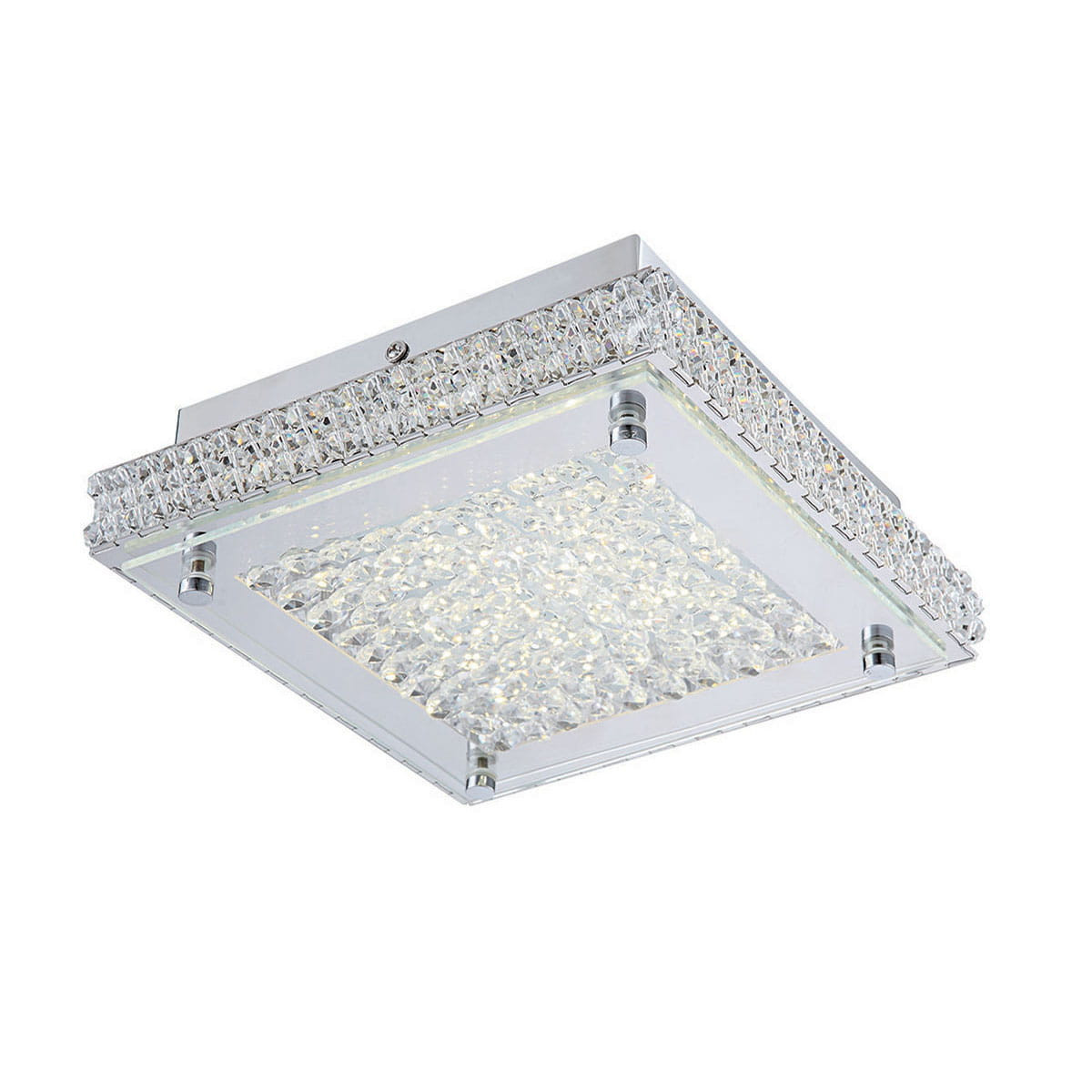 Plafon NINO SQUAREkwadratowy transparentny LED 1x17W 30cm IP20 Italux