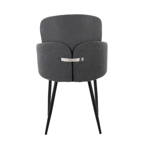 Silver Orchid Dahlia Dining Chair with Metal Legs (Set of 2)